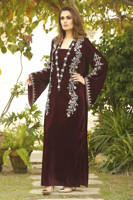 Sparkle Bail Kaftan - Maroon