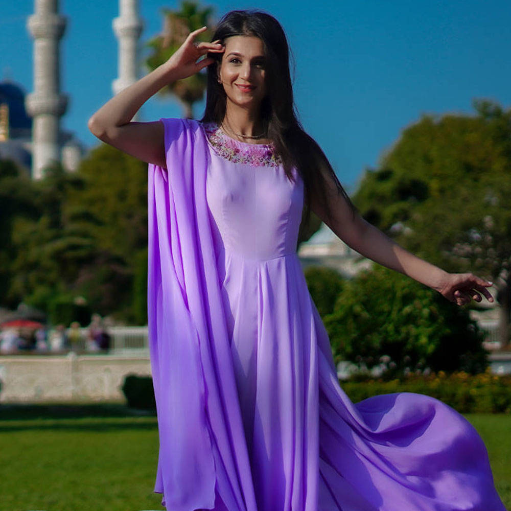 Lavender Blossoming Lialc Gown